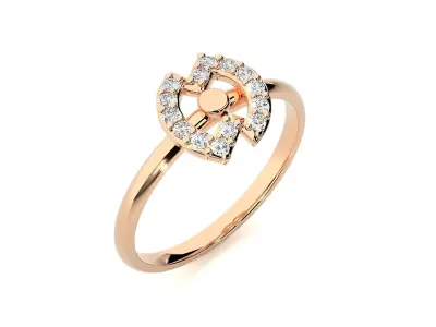 Women ring 3D print model 77