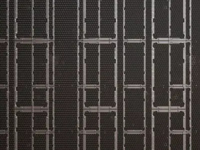 Dark Perforated Metal Grill Panel Transparent PBR Seamless Texture