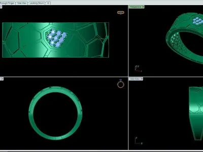 Women Wedding Engagement Ring 57 3D print model