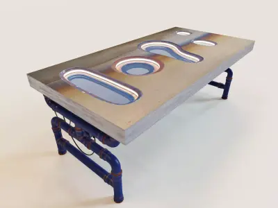 Parametric table TAB-ATOLL 3D model