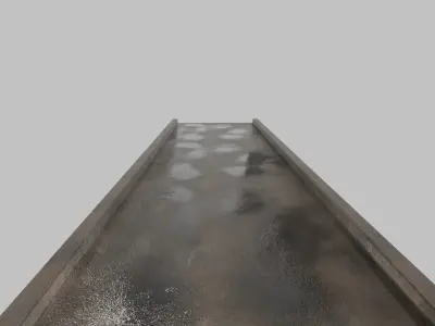 Wet asphalt 3D model