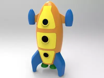 rocket ship 3D model by raulrichard-ramirez