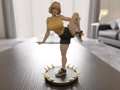 pin-up street dancer 3D print model