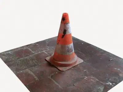 Dirty road cone photogrammetry  3D model