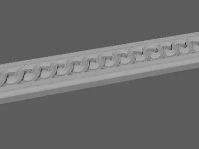 carved baguette 3D model