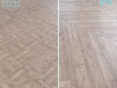 Parquet - Laminate - Wooden floor 2 in 1 Low-poly 3D model 23