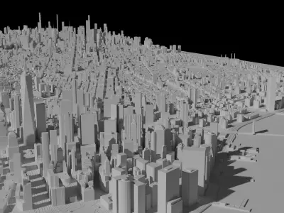 Manhattan 3D Printing stl file 3D Model of New York City 3D print model
