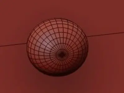 Crystorama circular wall lamp with light bulb in middle 3D model