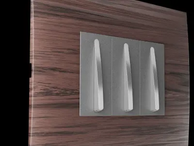 Wooden Switch Board 3D model