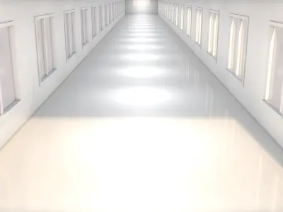 Sci Fi Corridor Low-poly 3D model