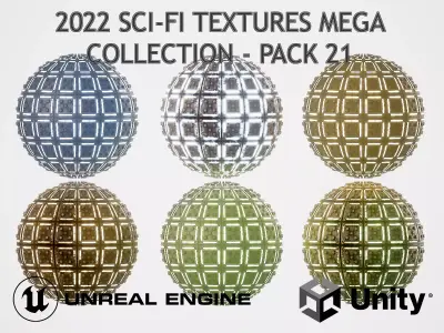 PBR Sci-Fi Texture Pack 21 Low-poly 3D model