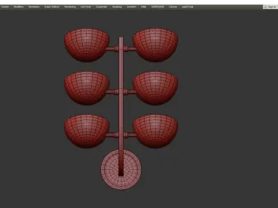 AVION SCONCE Low-poly 3D model