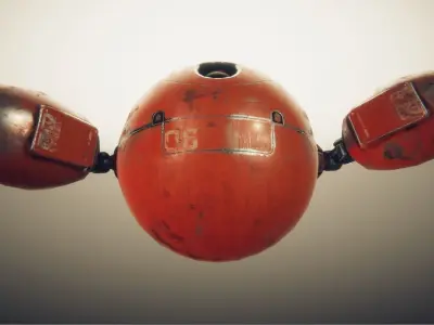 ROBO Mechanic Character Low-poly 3D model