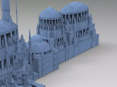 Sci fi City Dome collection 4 models 3D 3D model