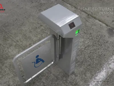  TURNSTILE PACK 3D MODEL  3 PIECE Low-poly 3D model