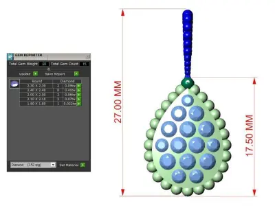 serpent boheme pendant M motif 3D print model