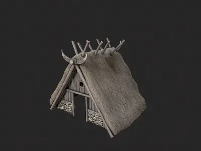 Viking House Pack Low-poly 3D model purchase