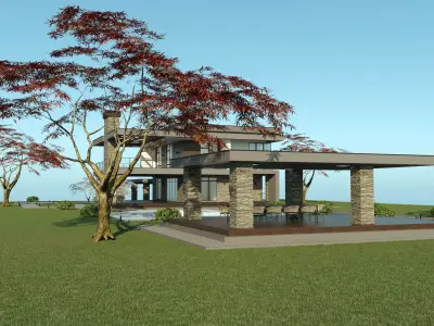 Villa for family 2 3D model