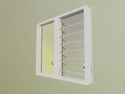The Jalousie Window Low-poly 3D model