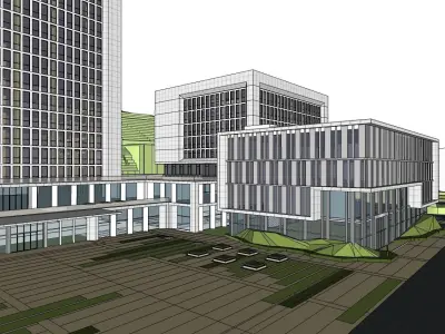 corporate office on contour 3D model
