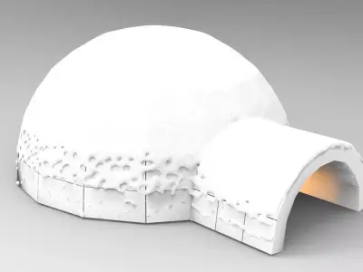 Iglo House Low-poly 3D model