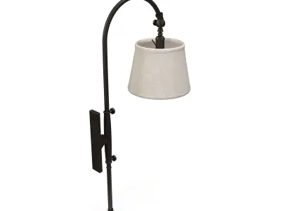 Adjustable Arc Sconce Burlap Antiqe Bronze Free 3D model