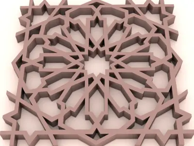 Moroccan pattern  STL  3D print model