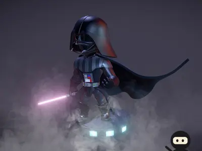 Darth Vader Cartoon  3D model