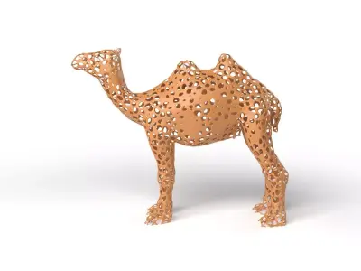 Camel Voronoi Low-poly 3D model