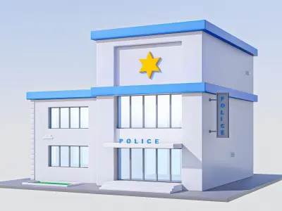 Police Low-poly 3D model