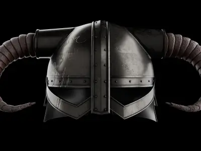 Viking Helmet 3D model