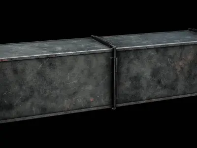 Ventilation Modular Low-poly 3D model