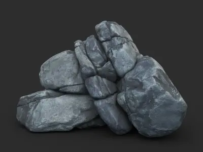 High poly Boulder Rock 230414 3D model