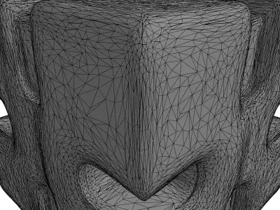 Modern Modular Cube Ottoman Low-poly 3D model