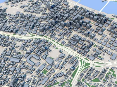 Portland City Oregon USA 3D model