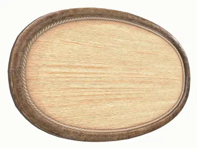 Wall signboard B Low-poly 3D model