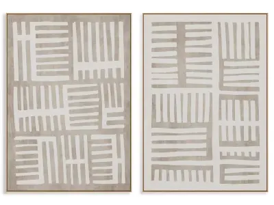 Abstract Painting Frame set 3D model 814