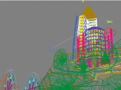 Photorealistic Skyscraper Scene 3D model