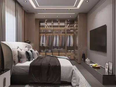 Bedroom 3D model 16