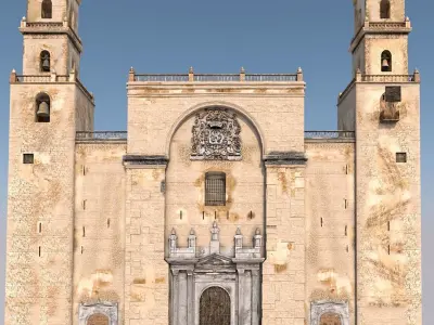 Church of San Ildefonso - Mexico Merida Yucatan 3D model