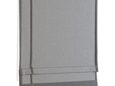 Roman Blinds Curtain Set Low-poly 3D model