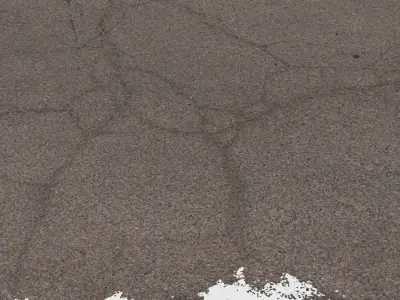 Cracked Pavement 3D model
