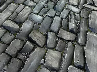 Stone Floor Texture Pack Low-poly 3D model