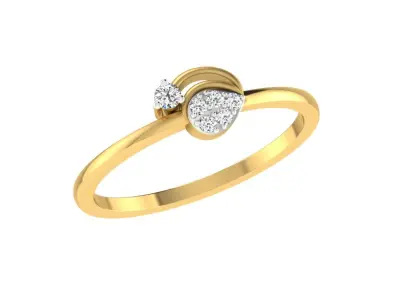 64 - 3DM  STL RING MODEL LESS THAN 2GM LIGHT WT  3D print model