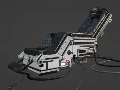 Sci-fi Laboratory Chair Low-poly 3D model