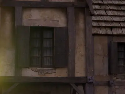 Medieval House Low-poly 3D model