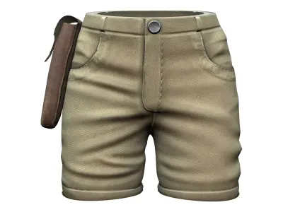 Safari Shorts Low-poly 3D model