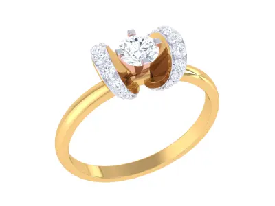 Women Ring  Render 3dm STL OBJ FBX Details 3D print model 307
