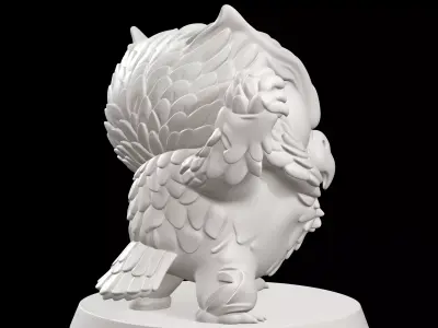 Owlbear RPG Chibi Style Figure 3D print model