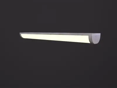 Fluorescent Bulb 3D Model Low-poly 3D model
